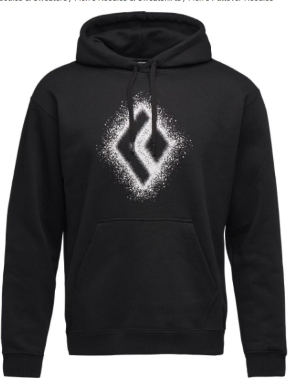 Black Diamond Men's Large Chalked Up 2.0 Pullover Hoodie NWT 100% Cotton